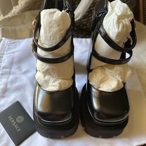 Brand New Versace Medusa Mary Jane platforms